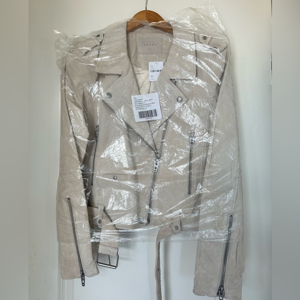 Suede moto jacket